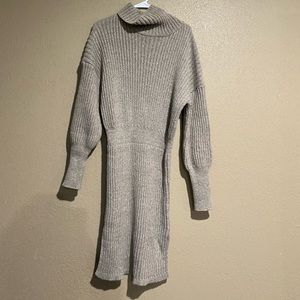 Oatmeal colored sweater dress